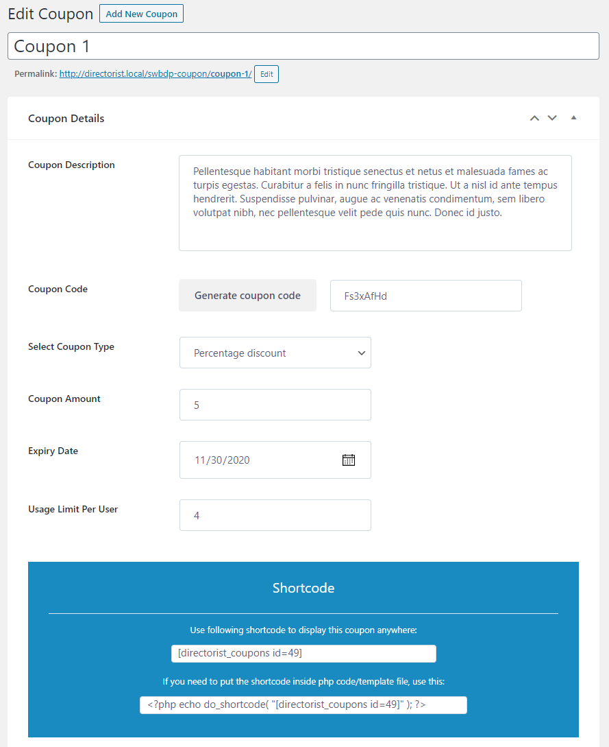 wordpress BUSINESS DIRECTORY PLUGIN