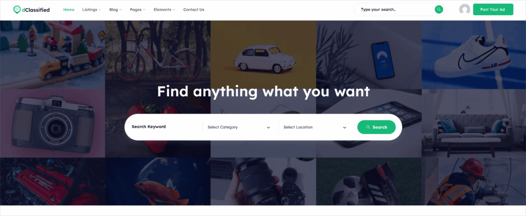 directory website demo homepage